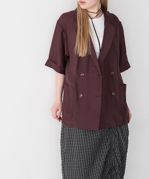 ハーフスリーブシアージャケット Half Sleeve Sheer Jacket Sheer Half Sleeve Jacket/シアーハーフスリーブジャケット