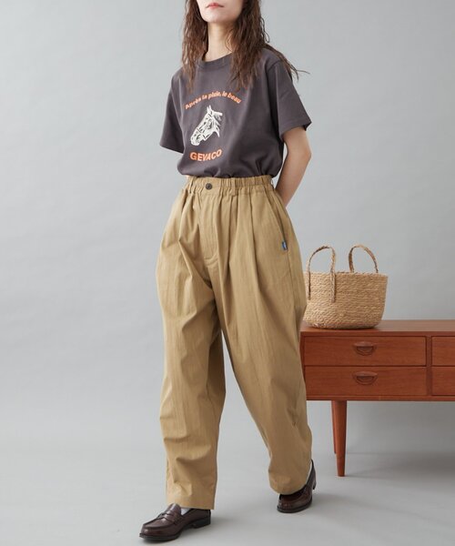 GEVACO(ゲバコ)の「【GEVACO】ギャザーテーパードパンツ(その他パンツ・レディース・ブラック/ベージュ・MEDIUM/SMALL/LARGE)」の7枚目の写真