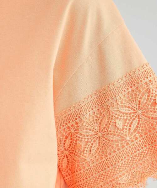 grove（グローブ）の「◆【洗える/二の腕カバー】上品なレースで叶える、きちんと見えの夏Tシャツ（Tシャツ/カットソー・レディース・ダークグレー/オレンジ系/ブラック/オフホワイト・02/03/01/04/05）」の20枚目の写真