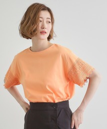 【洗える/二の腕カバー】上品なレースで叶える、きちんと見えの夏Tシャツ