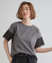 【洗える/二の腕カバー】上品なレースで叶える、きちんと見えの夏Tシャツ