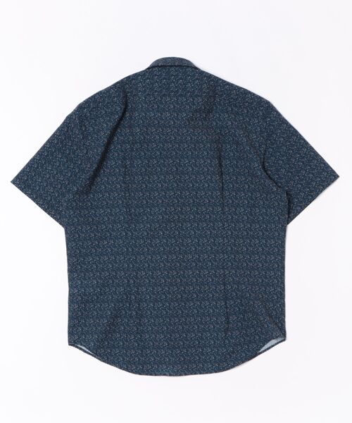 TAKA-Q（タカキュー）の「【軽量 メッシュ】タカキュー  小花プリント カッタウェイ ストレッチ半袖シャツ（シャツ/ブラウス・メンズ・サックスブルー/ホワイト/ネイビー/ブルー・X-LARGE/LARGE/MEDIUM）」の6枚目の写真