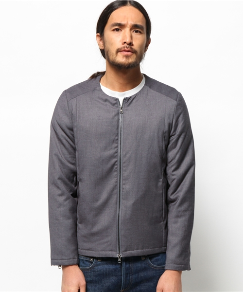 WHO'S WHO gallery(フーズフーギャラリー)の「【GIGGER】ストレッチナカワタノーカラーブルゾン(ブルゾン・メンズ・ネイビー/グレー/その他20/ブラック・MEDIUM/LARGE)」の3枚目の写真