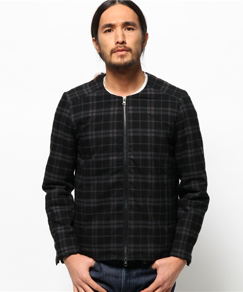 WHO'S WHO gallery(フーズフーギャラリー)の「【GIGGER】ストレッチナカワタノーカラーブルゾン(ブルゾン・メンズ・ネイビー/グレー/その他20/ブラック・MEDIUM/LARGE)」の4枚目の写真