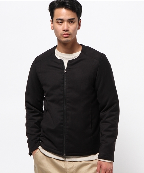 WHO'S WHO gallery(フーズフーギャラリー)の「【GIGGER】ストレッチナカワタノーカラーブルゾン(ブルゾン・メンズ・ネイビー/グレー/その他20/ブラック・MEDIUM/LARGE)」の2枚目の写真