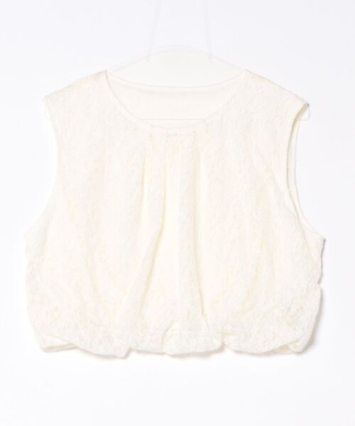 STYLEBLOCK（スタイルブロック）の「バルーンヘムレーストップス（シャツ/ブラウス・レディース・アイボリー/ブラック・FREE）」の8枚目の写真