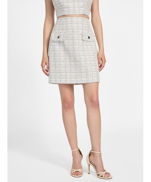 Guess(ゲス)の「ANNAMARIA Mini Tweed Skirt スカート(スカート・レディース・ホワイト・X-SMALL/SMALL/MEDIUM)」の12枚目の写真