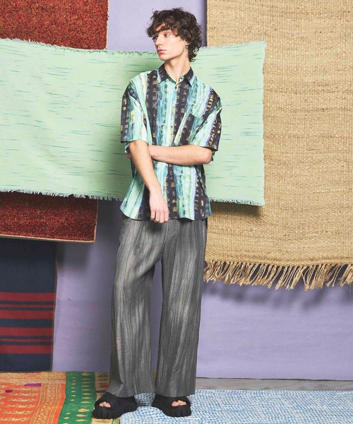 UNISEX》Sheer Linen Two-Tuck Wide Pants/シアーリネン