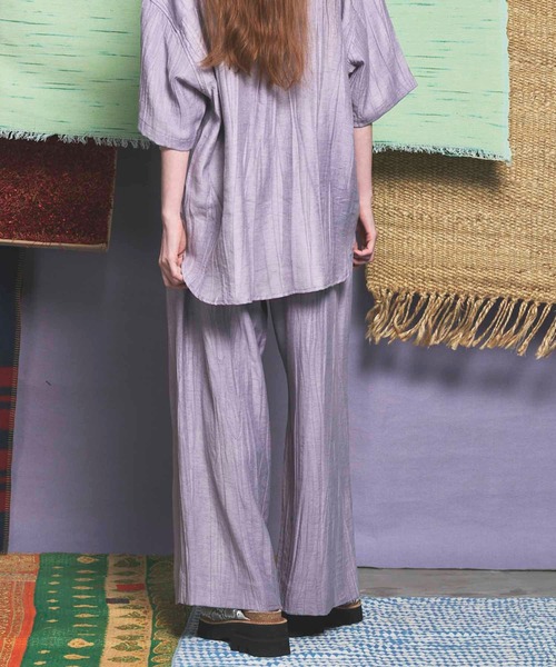 UNISEX》Sheer Linen Two-Tuck Wide Pants/シアーリネン
