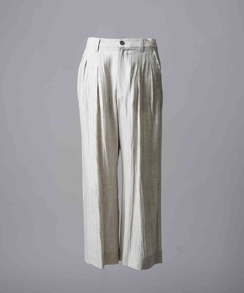 メゾンスペシャル　リネンワイドパンツ MAISON SPECIAL パンツ 「UNISEX」Sheer Linen Two-Tuck Wide