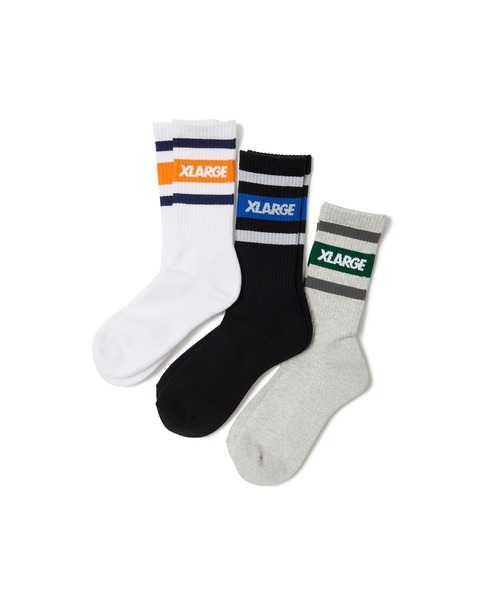 XLARGE（エクストララージ）の「LINE SOCKS（ソックス/靴下・メンズ・ホワイト/アッシュ/ブラック・ONE SIZE）」の11枚目の写真
