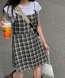 sevens（セブンズ）の「【sevens】CM チェックリボン付きキャミミニワンピース（ワンピース）」