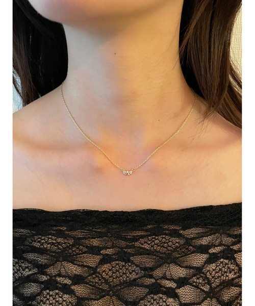 FOREVER 21(フォーエバー トゥエンティーワン)の「ミニリボンネックレス(ネックレス・レディース・シルバー/ゴールド・FREE)」の2枚目の写真