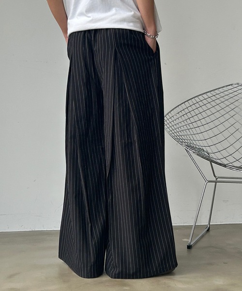 ユニセックス】バックワンタックワイドパンツ（スラックス