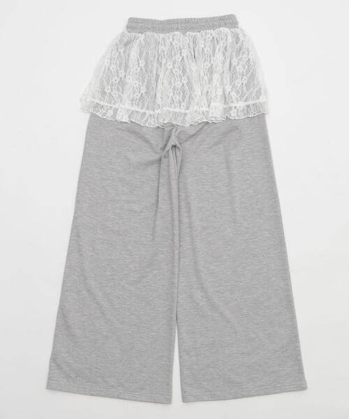 WEGO（ウィゴー）の「WEGO/レースレイヤードスウェットパンツ（スウェットパンツ・レディース・杢グレー・FREE）」の15枚目の写真