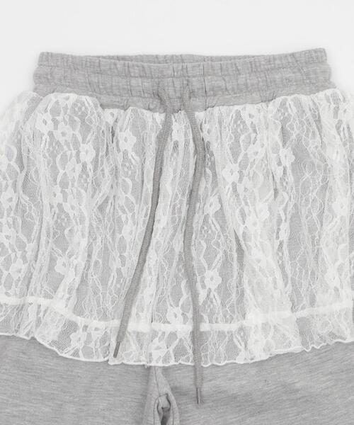 WEGO（ウィゴー）の「WEGO/レースレイヤードスウェットパンツ（スウェットパンツ・レディース・杢グレー・FREE）」の14枚目の写真