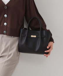 OPAQUE.CLIP | 【軽量/2WAY/通勤対応】フロントベルトデザインミドルトートバッグ(ショルダーバッグ)