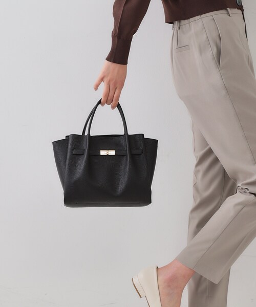 セール】【軽量/2WAY/通勤対応】フロントベルトデザインミドルトート