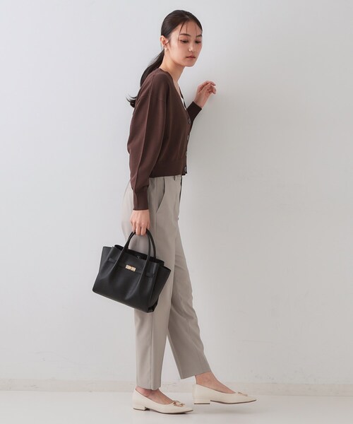 セール】【軽量/2WAY/通勤対応】フロントベルトデザインミドルトート