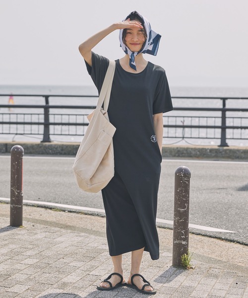 POOLSIDE COFFEE × Unblend 】ロゴ刺繍 カットリブ ハーフ
