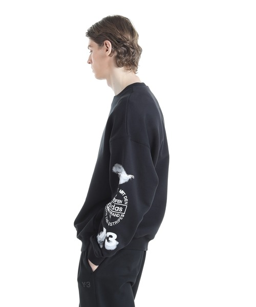 Y-3 ワイスリー スウェット 黒 S 2006725M0072 Y-3 ワイスリー｜U Y-3 Graphic Crew Sweat スリーブ