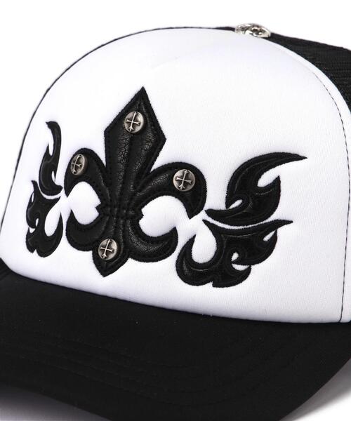 SUPPLIER(サプライヤー)の「Supplier/サプライヤー/Fleur Leather Patch Mesh Cap(キャップ・メンズ・ブラック・F)」の8枚目の写真