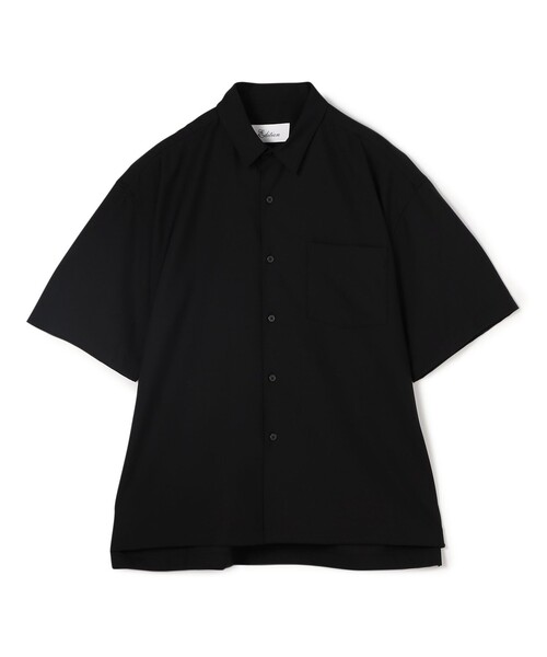 EDITION(エディション)の「TECH WOOL 半袖シャツ(シャツ/ブラウス・メンズ・ブラック/キャメル・M/S)」の2枚目の写真
