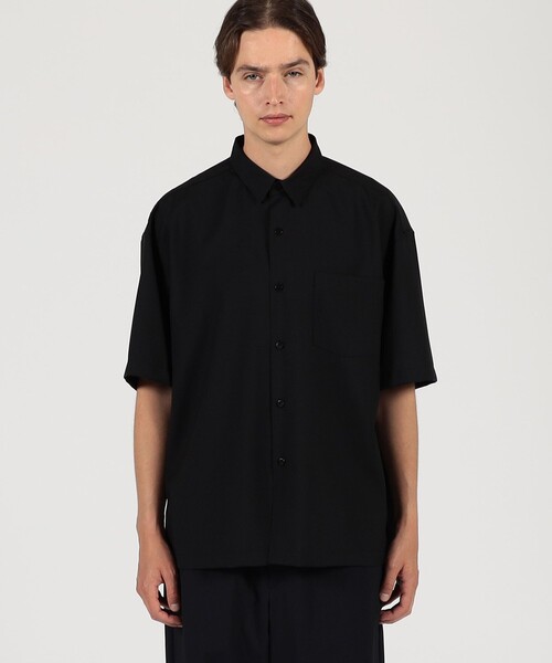 EDITION(エディション)の「TECH WOOL 半袖シャツ(シャツ/ブラウス・メンズ・ブラック/キャメル・M/S)」の9枚目の写真