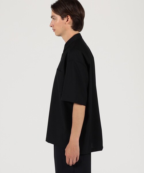 EDITION(エディション)の「TECH WOOL 半袖シャツ(シャツ/ブラウス・メンズ・ブラック/キャメル・M/S)」の8枚目の写真