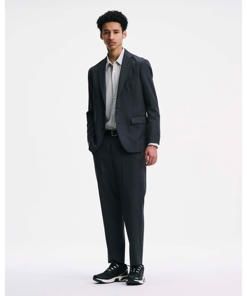 SOPHNET.（ソフネット）の「FLANNEL WOOL SHIRRING SLIM-FIT SLACKS（スラックス・メンズ・チャコールグレー/ブラック・3/2/1/5/4）」の4枚目の写真