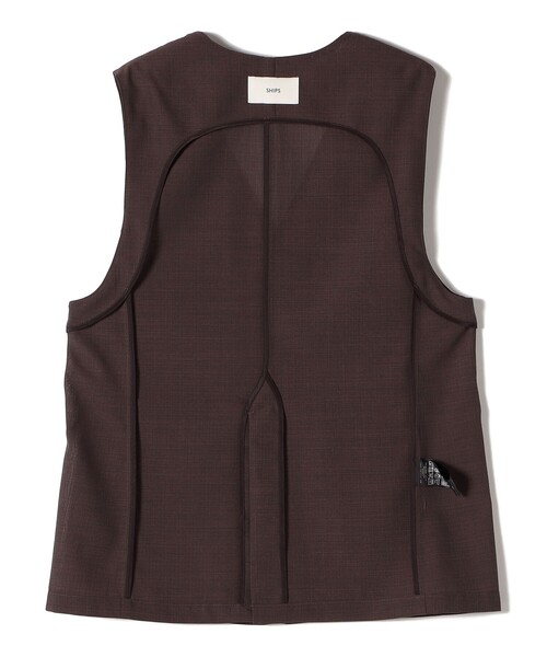 シップス（SHIPS）/〈防シワ加工〉チノ ウール ボタン ジレ セール】〈防シワ加工〉チノ ウール ボタン ジレ（ベスト）｜SHIPS
