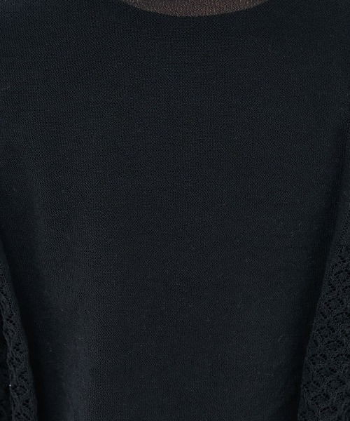 collex（コレックス）の「リネンタッチ透かし柄カーディガン（カーディガン/ボレロ・レディース・グリーン/アイボリー/ブラック・フリー）」の6枚目の写真