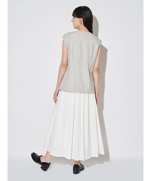 ELENDEEK（エレンディーク）の「ジレコンビネーションワンピース（ワンピース・レディース・ブラック/オフホワイト・01/02）」の10枚目の写真