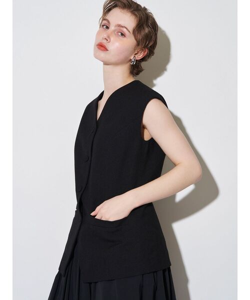 ELENDEEK（エレンディーク）の「ジレコンビネーションワンピース（ワンピース・レディース・ブラック/オフホワイト・01/02）」の3枚目の写真