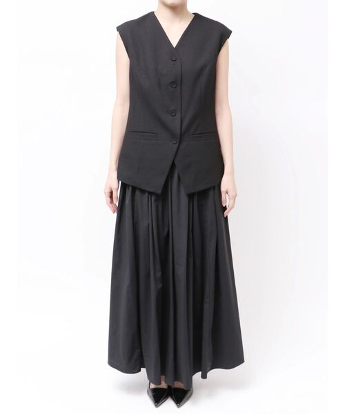 ELENDEEK（エレンディーク）の「ジレコンビネーションワンピース（ワンピース・レディース・ブラック/オフホワイト・01/02）」の16枚目の写真