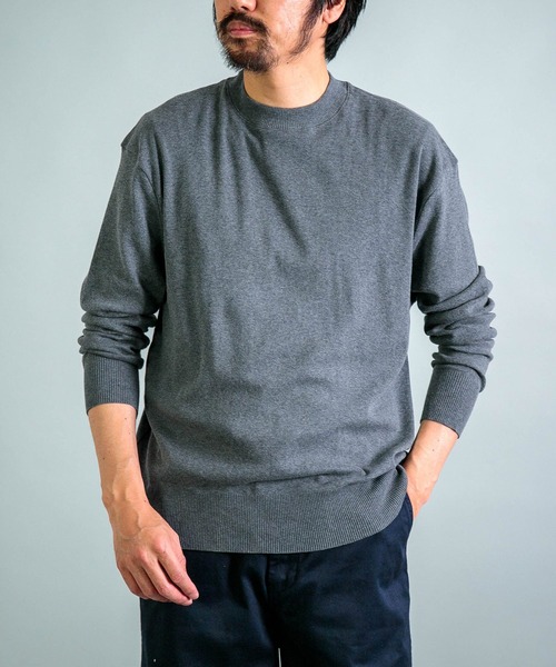 gicipi（ジチピ）の「[gicipi] GIAGUARO ジャグァーロ(2501A) / ハーフモックネック リラックスフィット（ニット/セーター・メンズ・グリーン/グレー/テラコッタ/ブラック・5/4）」の3枚目の写真