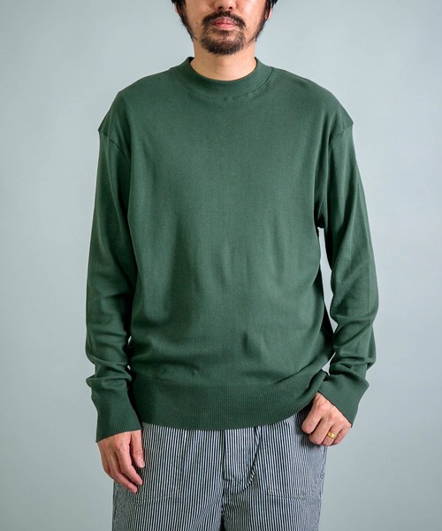 gicipi（ジチピ）の「[gicipi] GIAGUARO ジャグァーロ(2501A) / ハーフモックネック リラックスフィット（ニット/セーター・メンズ・グリーン/グレー/テラコッタ/ブラック・5/4）」の4枚目の写真