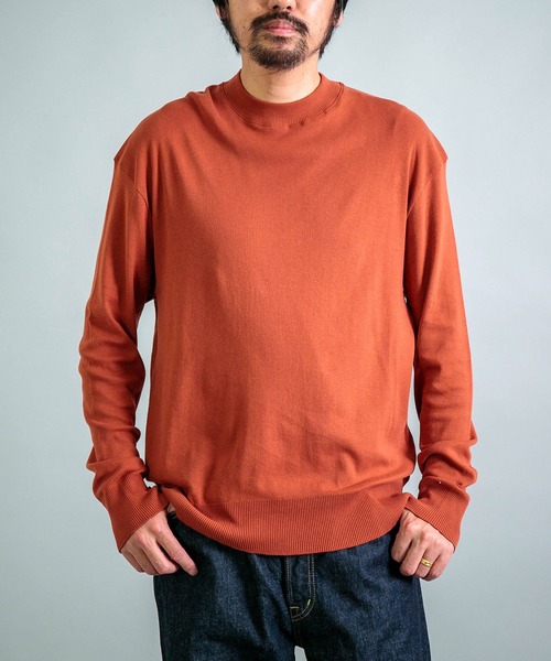 gicipi（ジチピ）の「[gicipi] GIAGUARO ジャグァーロ(2501A) / ハーフモックネック リラックスフィット（ニット/セーター・メンズ・グリーン/グレー/テラコッタ/ブラック・5/4）」の2枚目の写真