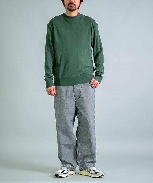 gicipi（ジチピ）の「[gicipi] GIAGUARO ジャグァーロ(2501A) / ハーフモックネック リラックスフィット（ニット/セーター・メンズ・グリーン/グレー/テラコッタ/ブラック・5/4）」の6枚目の写真