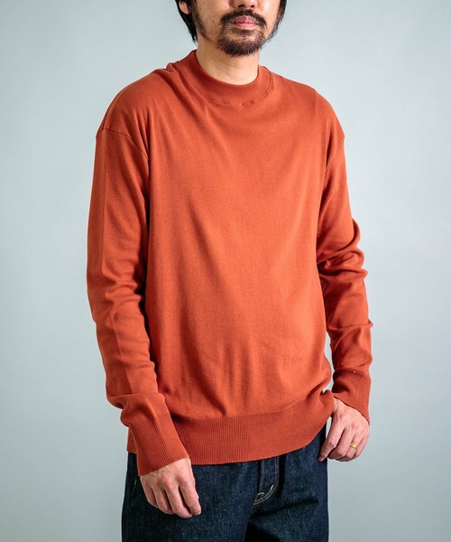 gicipi（ジチピ）の「[gicipi] GIAGUARO ジャグァーロ(2501A) / ハーフモックネック リラックスフィット（ニット/セーター・メンズ・グリーン/グレー/テラコッタ/ブラック・5/4）」の9枚目の写真