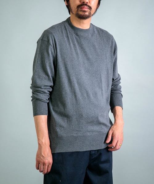 gicipi（ジチピ）の「[gicipi] GIAGUARO ジャグァーロ(2501A) / ハーフモックネック リラックスフィット（ニット/セーター・メンズ・グリーン/グレー/テラコッタ/ブラック・5/4）」の13枚目の写真