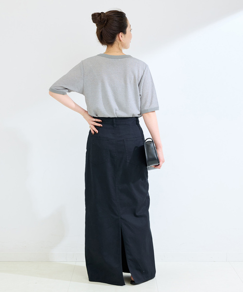 B.C STOCK（ベーセーストック）の「ウォッシャブル / ヘンケイテレコカットソー（Tシャツ/カットソー・レディース・ホワイト/オレンジ/ブラック/グレー・FREE）」の5枚目の写真