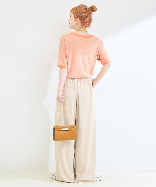 B.C STOCK（ベーセーストック）の「ウォッシャブル / ヘンケイテレコカットソー（Tシャツ/カットソー・レディース・ホワイト/オレンジ/ブラック/グレー・FREE）」の17枚目の写真