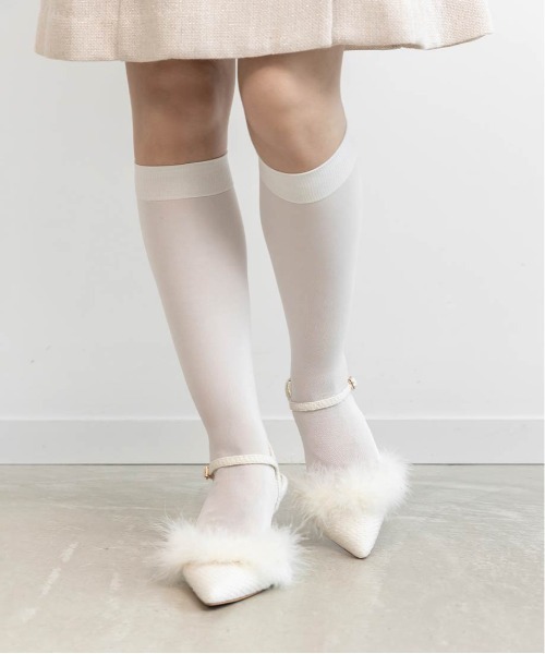 RANDA(ランダ)の「ファーデザインストラップパンプス(パンプス・レディース・ブラック/アイボリー/ライトグレー・LL/L/M/S)」の16枚目の写真