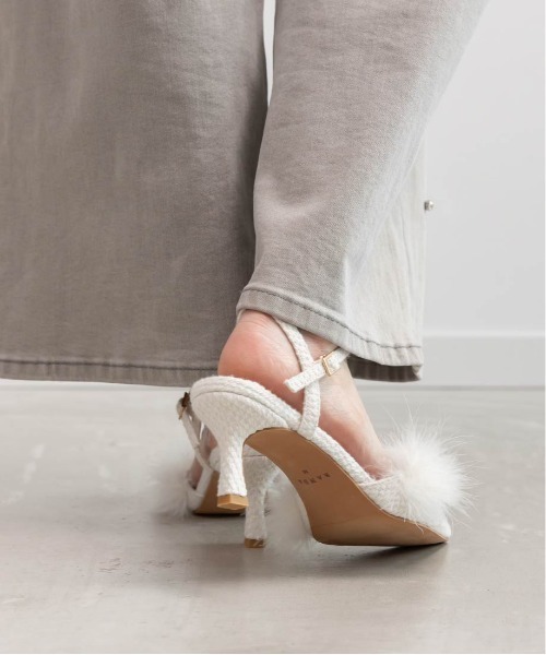 RANDA(ランダ)の「ファーデザインストラップパンプス(パンプス・レディース・ブラック/アイボリー/ライトグレー・LL/L/M/S)」の18枚目の写真