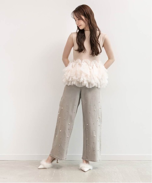 RANDA(ランダ)の「ファーデザインストラップパンプス(パンプス・レディース・ブラック/アイボリー/ライトグレー・LL/L/M/S)」の21枚目の写真