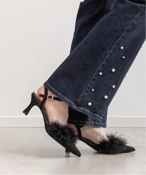 セール】ファーデザインストラップパンプス（パンプス）｜RANDA