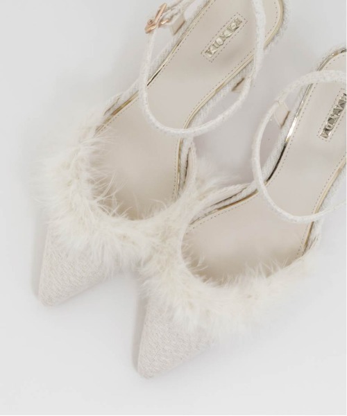 RANDA(ランダ)の「ファーデザインストラップパンプス(パンプス・レディース・ブラック/アイボリー/ライトグレー・LL/L/M/S)」の6枚目の写真