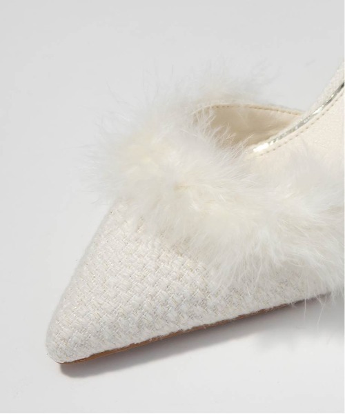 RANDA(ランダ)の「ファーデザインストラップパンプス(パンプス・レディース・ブラック/アイボリー/ライトグレー・LL/L/M/S)」の9枚目の写真