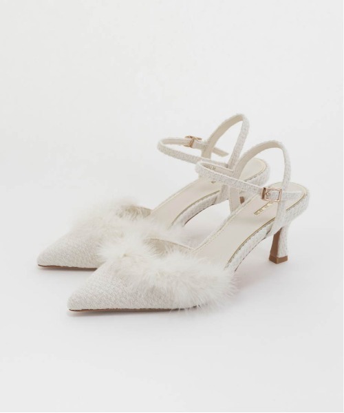 RANDA(ランダ)の「ファーデザインストラップパンプス(パンプス・レディース・ブラック/アイボリー/ライトグレー・LL/L/M/S)」の12枚目の写真